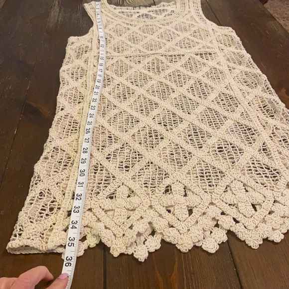 Zara Off White Cotton Crochet Dress - Picture 4 of 6
